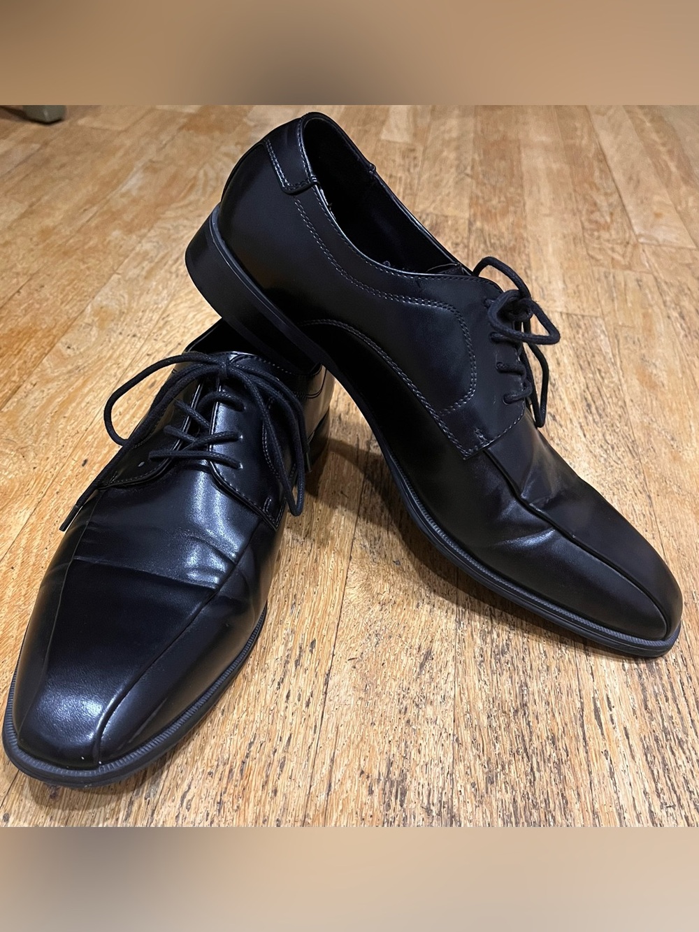 Alfani Black Leather Lace-Up Dress Shoes